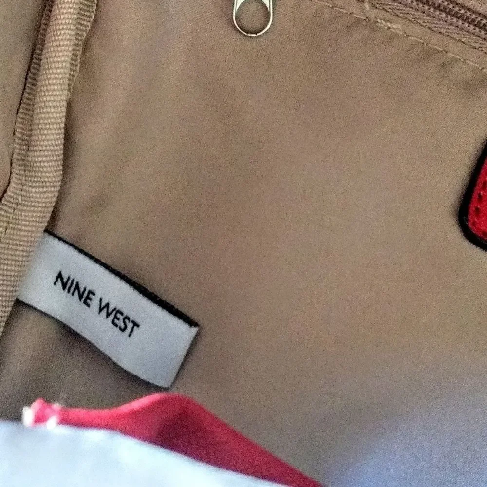 Nine West Dark Lipstick Red Back pack - Picture 7 of 11